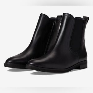 NIB Paul Green Mindy Black Leather Ankle Boots